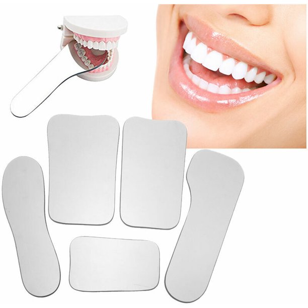 Espejo dental de acero inoxidable 1 pieza Dentista Odontología Bucal  Instrumentos Herramientas Blanqueamiento dental