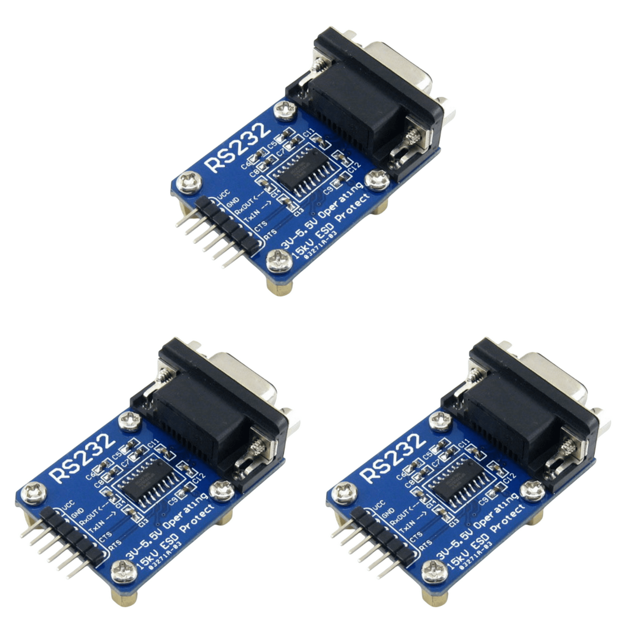 Módulo Waveshare RS232 SP3232 3V-5,5 V DB9 a placa convertidora TTL ESD ...