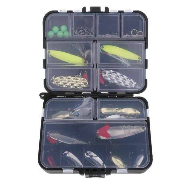 Kit De Accesorios Para Pesca 264 Piezas Con Caja Negro