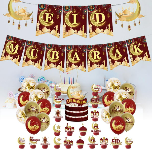 Adornos islámicos musulmanes de EID Mubarak Ramadan, decoración de