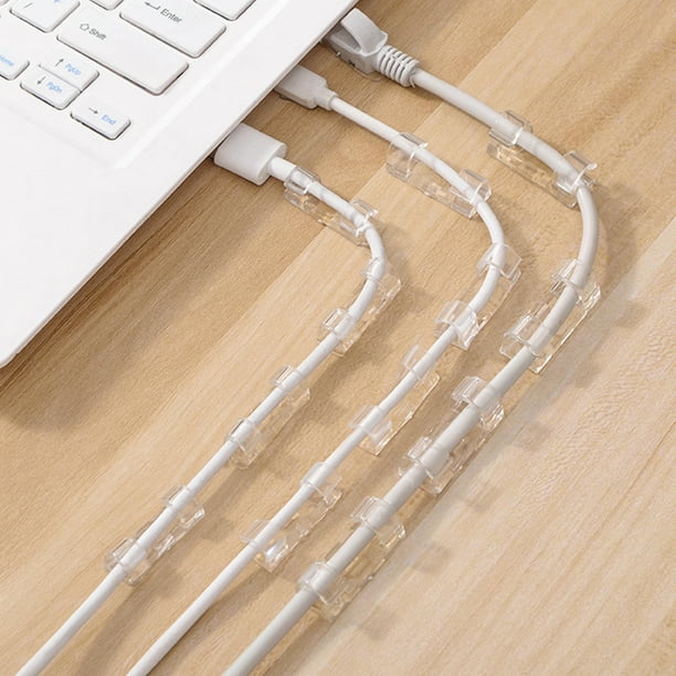 Paquete De 8 Clips Adhesivos Para Cables, Organizador De Cables Para