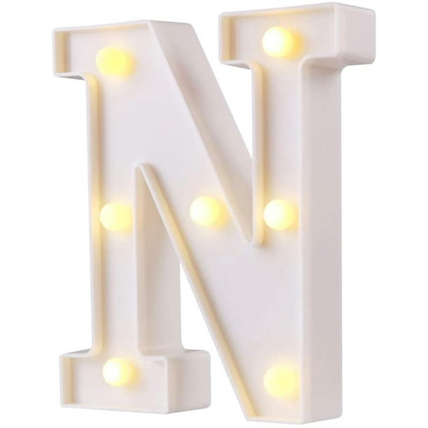 Luces de letras LED Marquis, 26 letras Logotipo de letras luminosas  Perfecto para luz nocturna Boda Fiesta de cumpleaños Lámparas de decoración  de bar