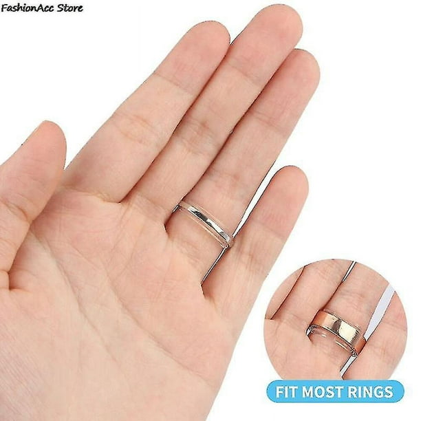 5 piezas Ajustador de tamaño de anillo transparente