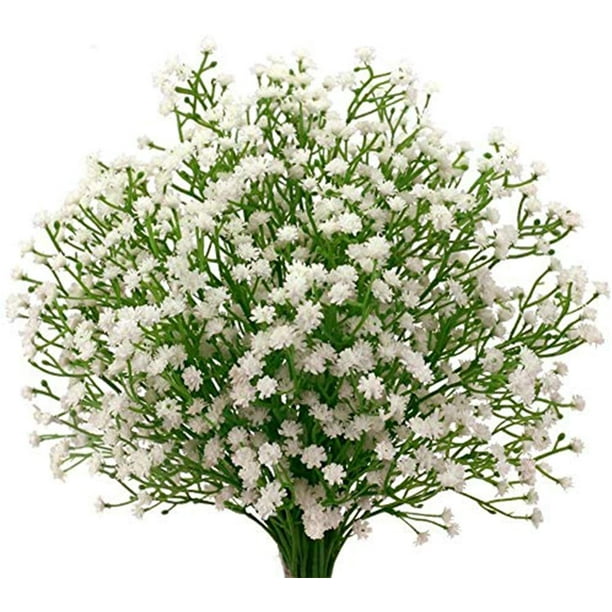 10 Uds. De flores artificiales de látex Gypsophila Paniculata para el  arreglo de decoración del banquete de boda del hogar Adepaton MZQ-0833