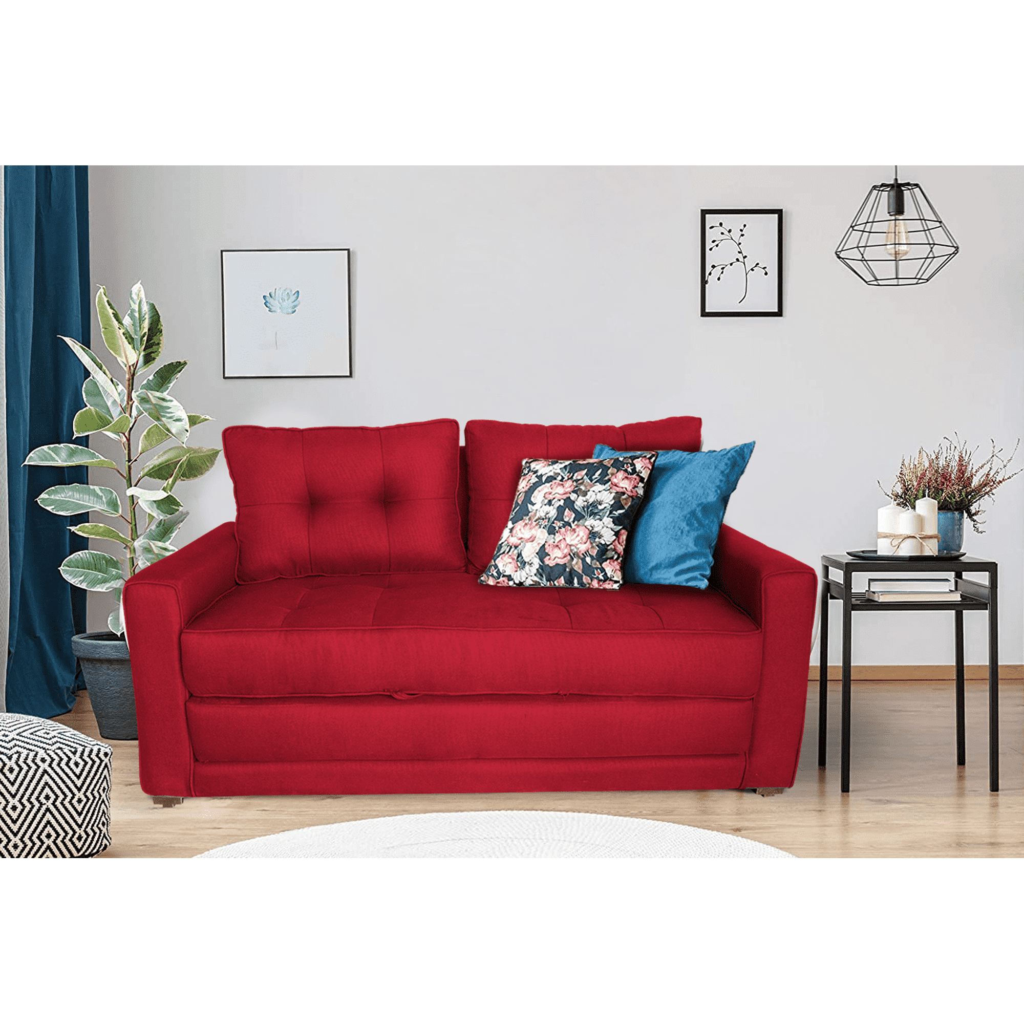 Sofá Cama Rojo Monza 2 plazas Makora Monza Walmart en línea