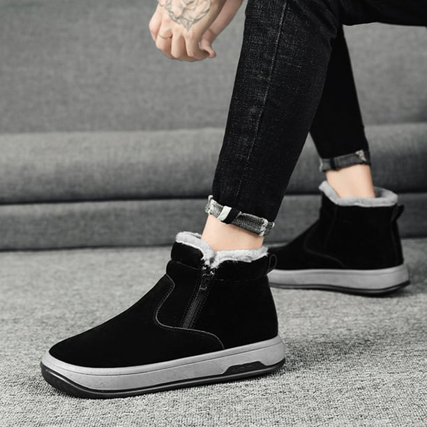 Hombre Bajo-Top Sneakers Cremallera Diseñador Zapatos Negro
