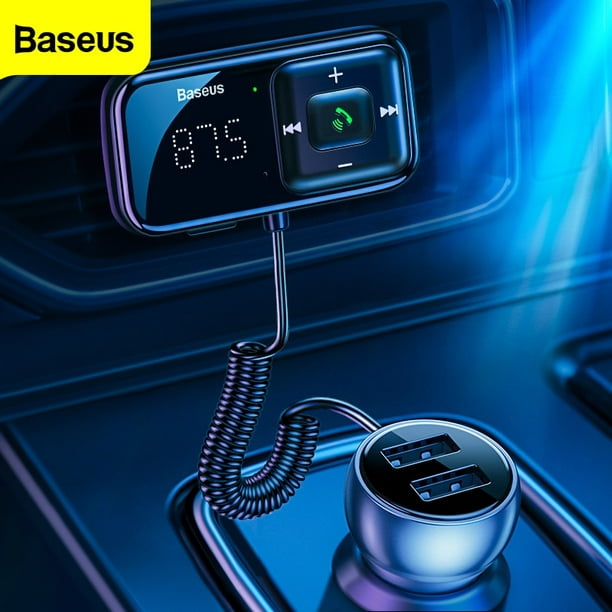 Baseus Transmisor FM Bluetooth 5.0, Manos Libres para Coche
