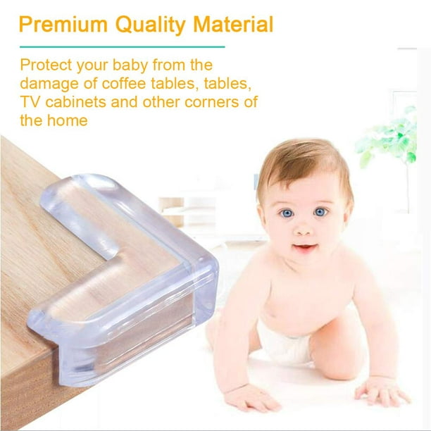 Protectores de esquina de vidrio para mesa de bebé transparentes (paquete  de 12), protectores de esquina para bordes, adhesivo de alta resistencia