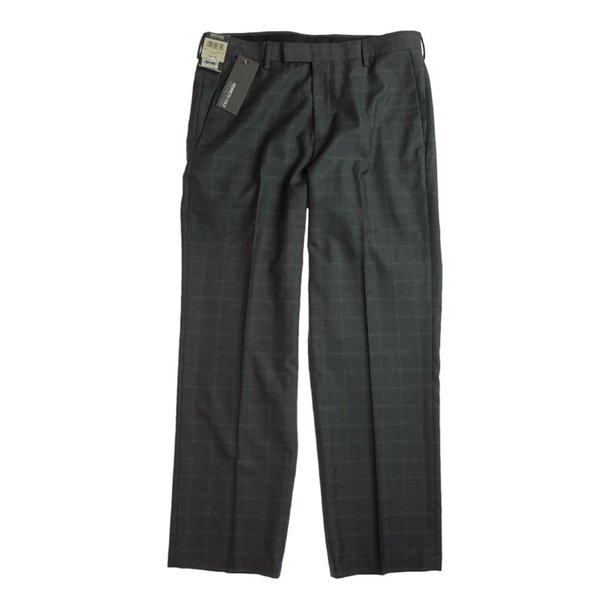 Kenneth Cole Pln Windowpane Pantalones de vestir para hombre