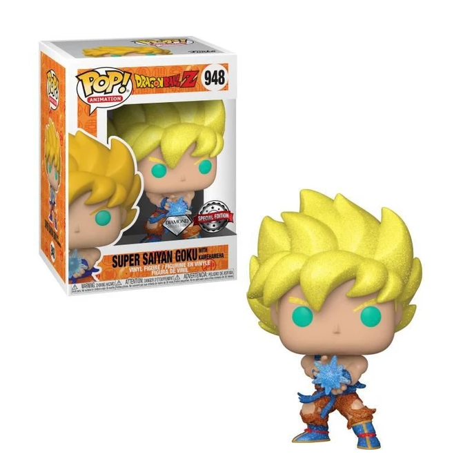 Funko Pop! Animation: Dragon Ball Z - Super Saiyan Goku Con Kamehameha (Brilla Al Buio) - Edizione Speciale, Numero 948