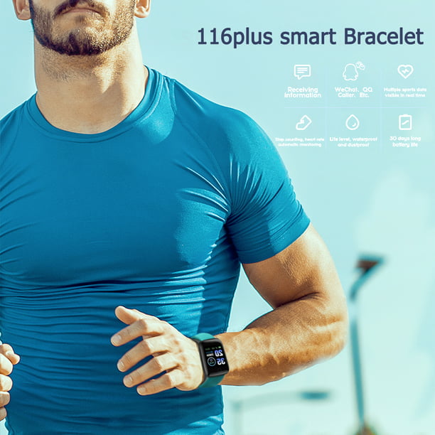 Monitor de ritmo cardíaco Reloj deportivo Fitness Contador de pasos Pulsera  inteligente para mujeres Hombres Ndcxsfigh Para estrenar