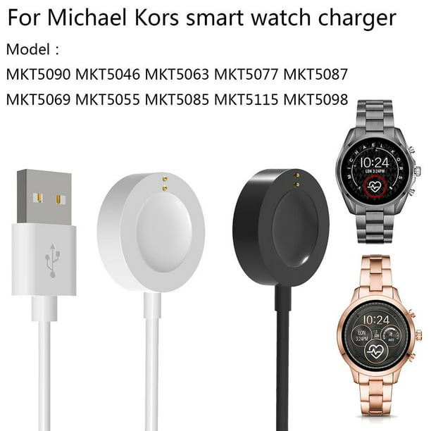 Cargador USB Smartwatch para Michael Kors Access Gen 4 Gen 5 5E Cable  (Negro) Universal Accesorios Electrónicos
