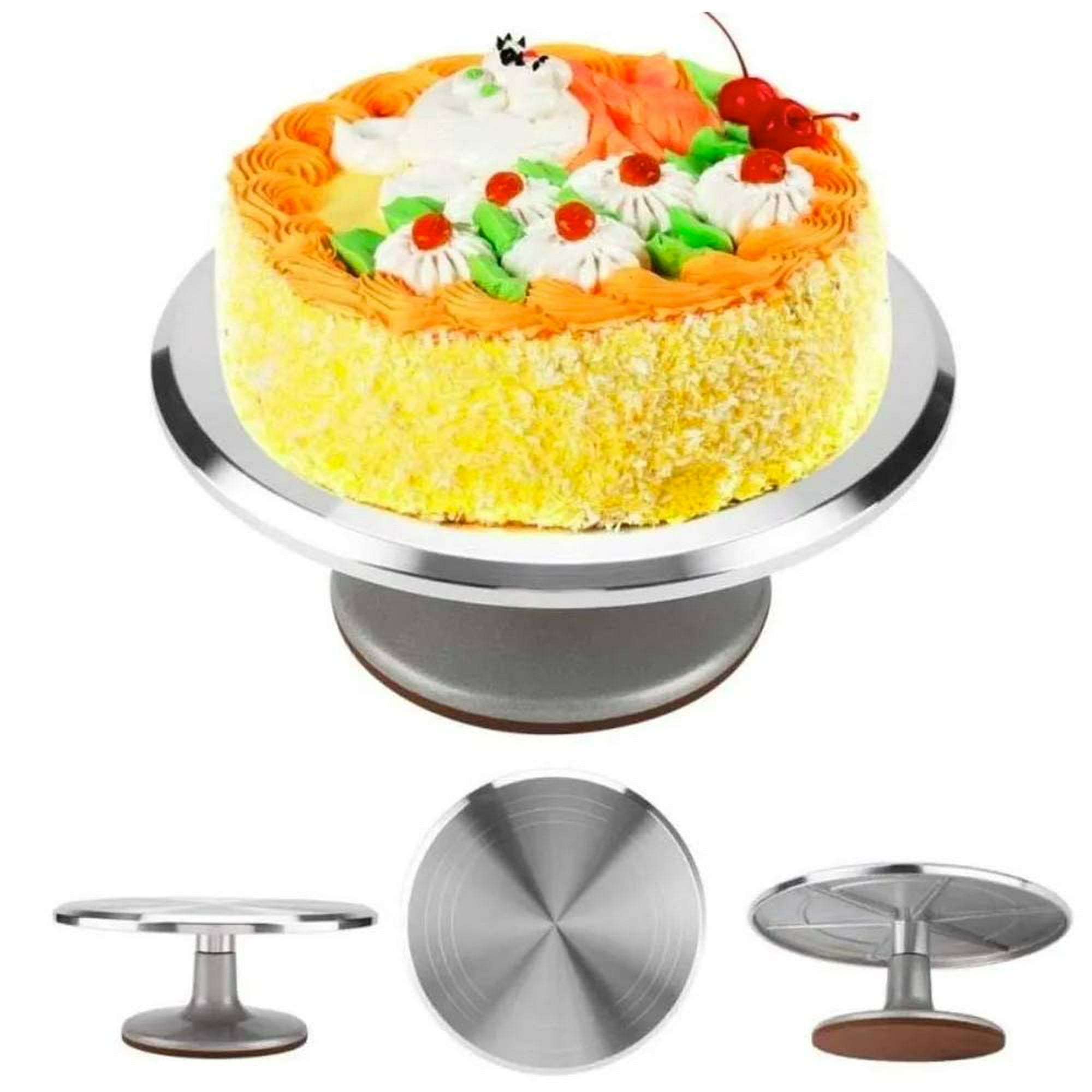 Base para tartas, 2 piezas, mini soporte giratorio de 360 grados para tartas