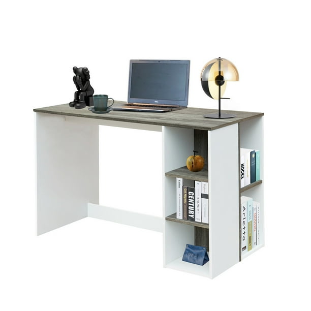 FurnitureR Escritorio para Computadora de Oficina con Almacenamiento  Escritorio de Trabajo y Estudio con 5 Estantes Mesa Portátil para  Estudiantes