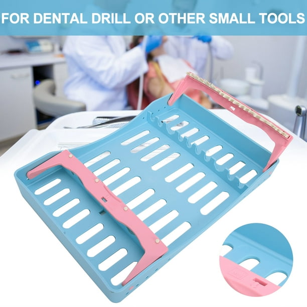 Caja de esterilización de instrumentos dentales, caja de casetes de  esterilización de plástico para autoclave dental (azul)
