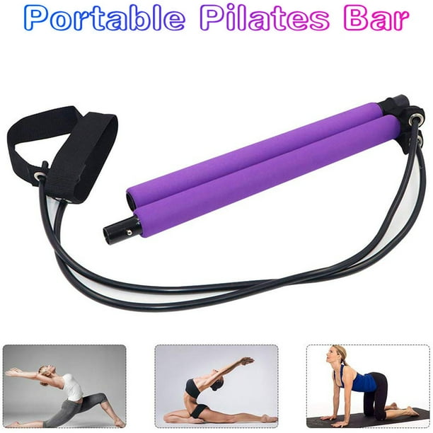 Barra de resistencia portátil para pilates con bucle de pie para