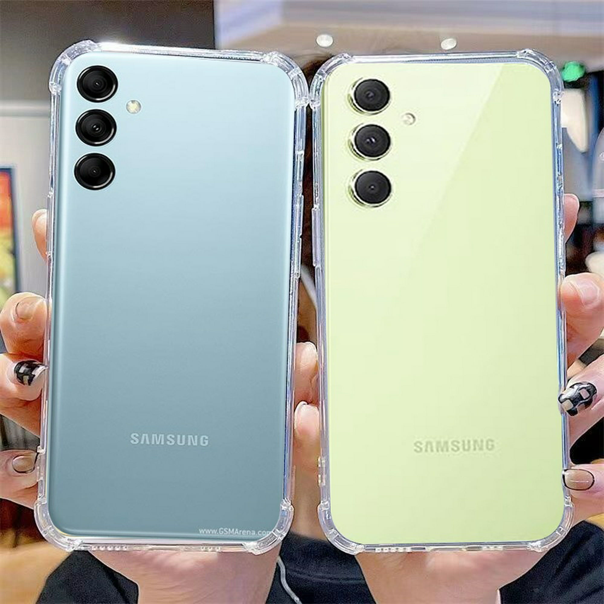 Funda para Samsung Galaxy A14 5G con protector de pantalla [caída de grado  militar] Funda protectora resistente de silicona resistente a prueba de