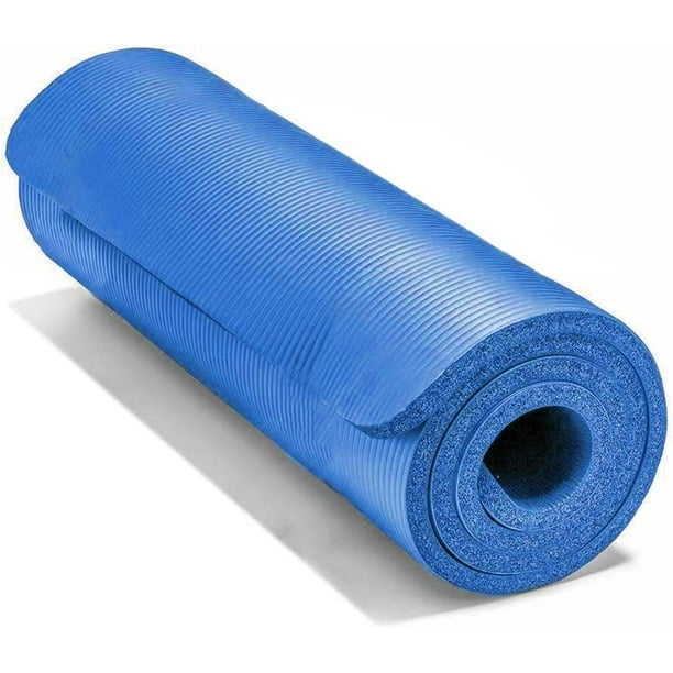 Esterilla de yoga unisex antideslizante de espuma gruesa (10 mm) Viene con  correa de transporte Equipo de entrenamiento de gimnasio en casa liviano  para yoga, pilates, estiramiento, entrenamiento de gimnasio y campamento