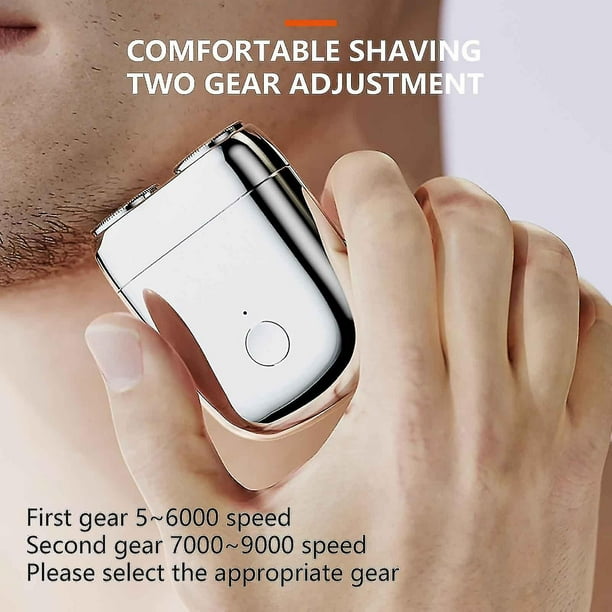 Maquina De Afeitar Portatil Electrica Recargable Para Hombre Afeitadora  Barba US 