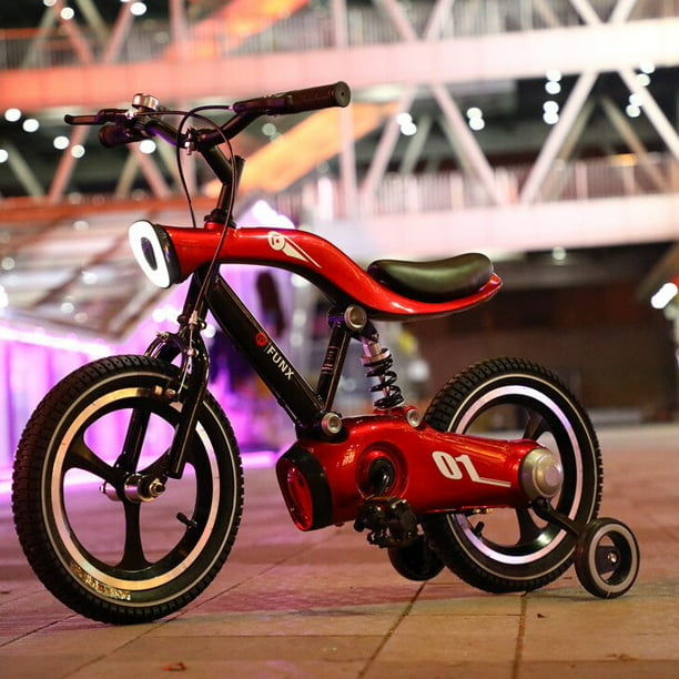Bicicleta para Niños de 12/14/16 Pulgadas, con Luz Musical para Edades de 3  a 6 Años, Bicicleta de Acero al Carbono de zhangmengya