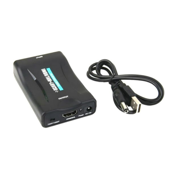CONVERSOR EUROCONECTOR- AV SCART A HDMI Convertidor Adaptador Video Audio  1080P