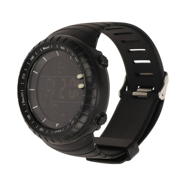 Reloj deportivo digital resistente al agua para exteriores, fácil de leer,  luz trasera, color negro, cara grande para hombre 1167, Negro, 49 mm