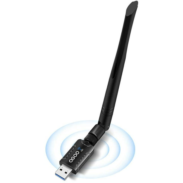Adaptador WiFi para PC, antena WiFi USB, adaptador WiFi para PC de  escritorio AC1300Mbps de largo alcance, antena de alta ganancia de doble  banda