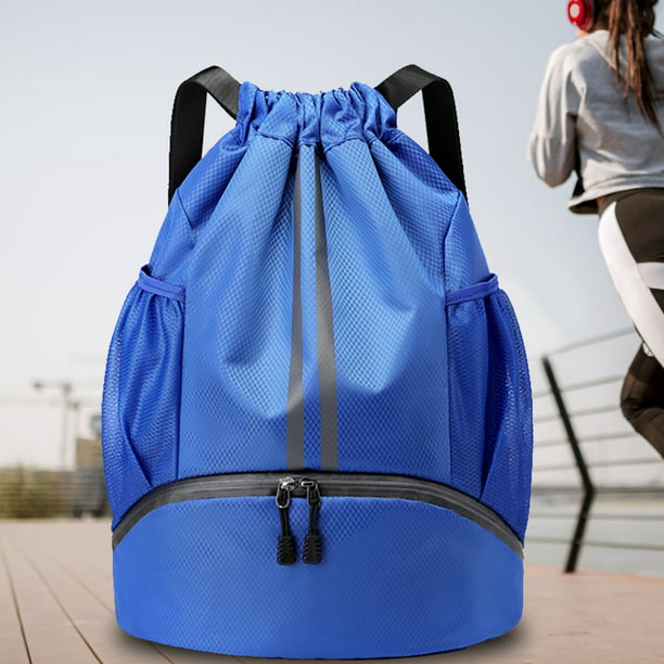 2023 Nuevas mochilas deportivas con cordón para el hombro, con  compartimento para zapatos, para mujeres y hombres, bolsa de gimnasio  grande, Azul