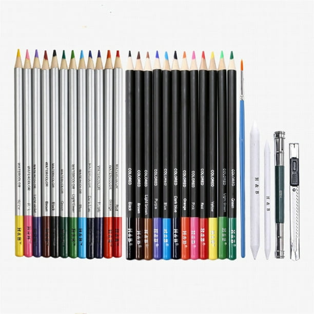  H & B Juego de 72 suministros de dibujo para bocetos, el kit de  arte incluye lápices de dibujo y de colores para adultos, artistas y niños.  Suministros de boceto de