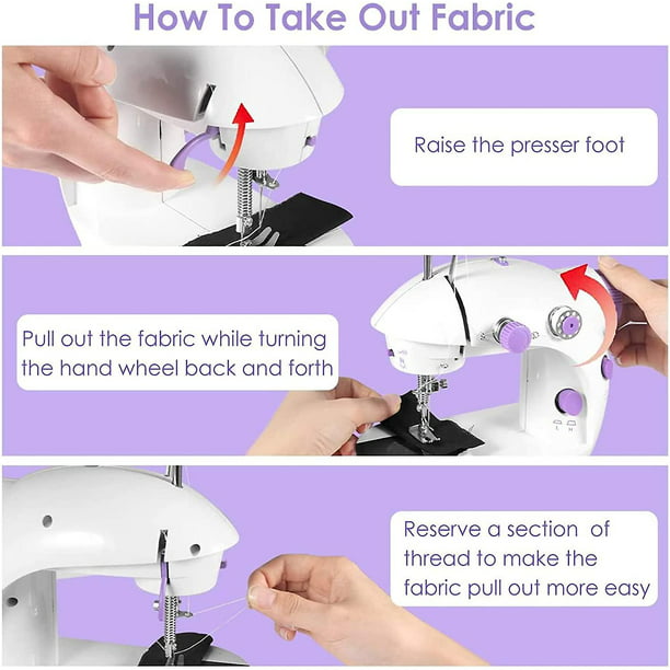 Mini máquina de coser, mini máquina de coser con mesa extensible, máquina  de coser portátil liviana para principiantes, máquina de coser portátil de  bricolaje para el hogar TUNC Sencillez