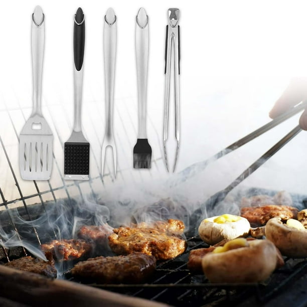 Parrilla de cocina de acero inoxidable para barbacoa de 1 pieza, parrilla  redonda para barbacoa al aire libre, utensilios de cocina para camping