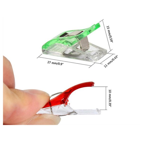 Paquete de 20 clips de costura con 1 paquete de cinta métrica suave, Messar  3 pulgadas de acero inoxidable con clips de dobladillo regla de medición