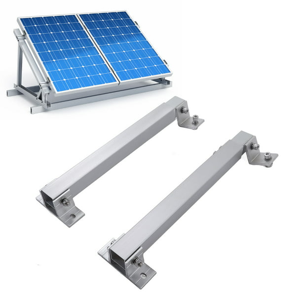 Soportes de techo de panel solar, soporte de panel solar, techo plano, con  soporte de inclinación ajustable, soporte de elevación fotovoltaico solar