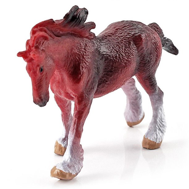 Figura de animal realista, sólida, de plástico, figura de caballo de juguete,  modelo de animal de es Sunnimix Figurilla de caballo