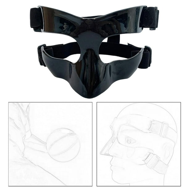 Máscara de baloncesto Máscara de protección facial Correa elástica Máscara  de protección duradera Protector Hombres Mujeres Sunnimix protector de