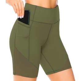 Pantalones cortos deportivos leggins de mujer pantalones cortos de  ciclismo, opacos y con bolsillos y leggings de cintura alta para  entrenamiento deportivo de verano gimnasio yoga fitness yoga Adepaton  LRWJ642-17