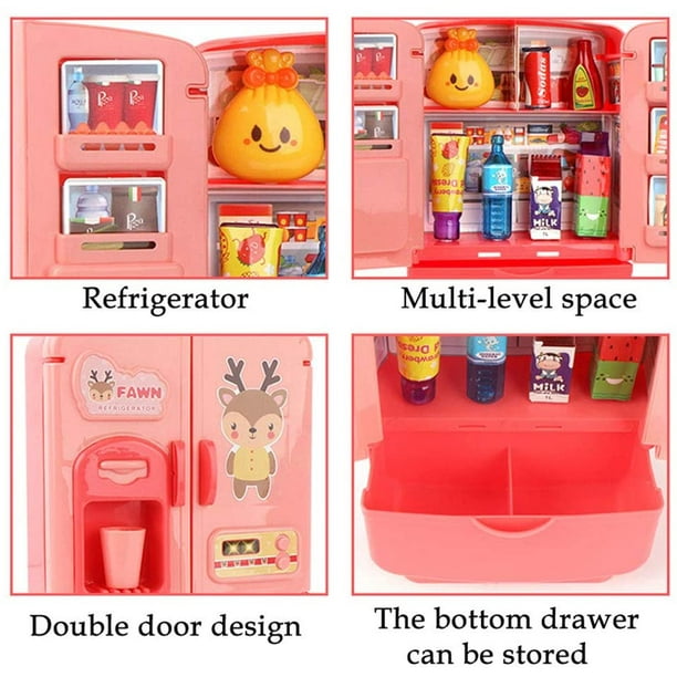  BBnote Refrigerador de juguete de 16 piezas