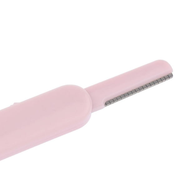 Maquinilla de Afeitar para Cejas Cuchillas de material acero Inoxidable  Dispositivos Portátiles de Reparación de Cejas con Cubierta de Cejas  Afeitadora - rosa púrpura Macarena Recortadora de cejas