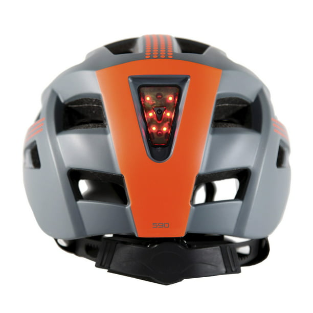 casco bici hebo core gris-naranja