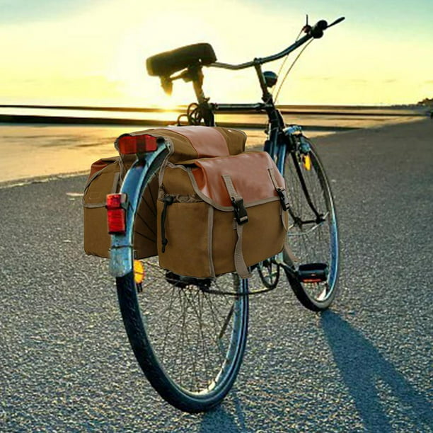 BV, Alforjas para bicicleta con ganchos ajustables, manija para transporte,  borde reflector 3M y bolsillos grandes