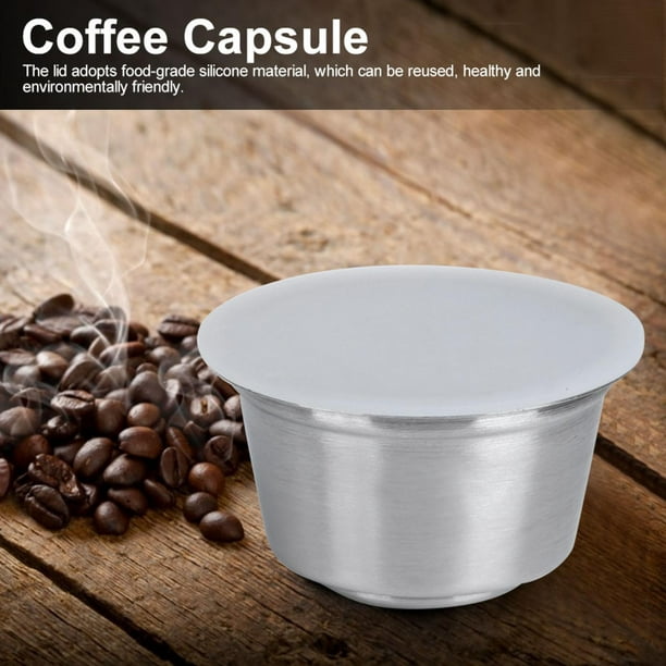 Cápsulas de café reutilizables Dolce Gusto, cápsulas de filtro de café y  leche de acero inoxidable, cápsulas de café recargables dolce gusto