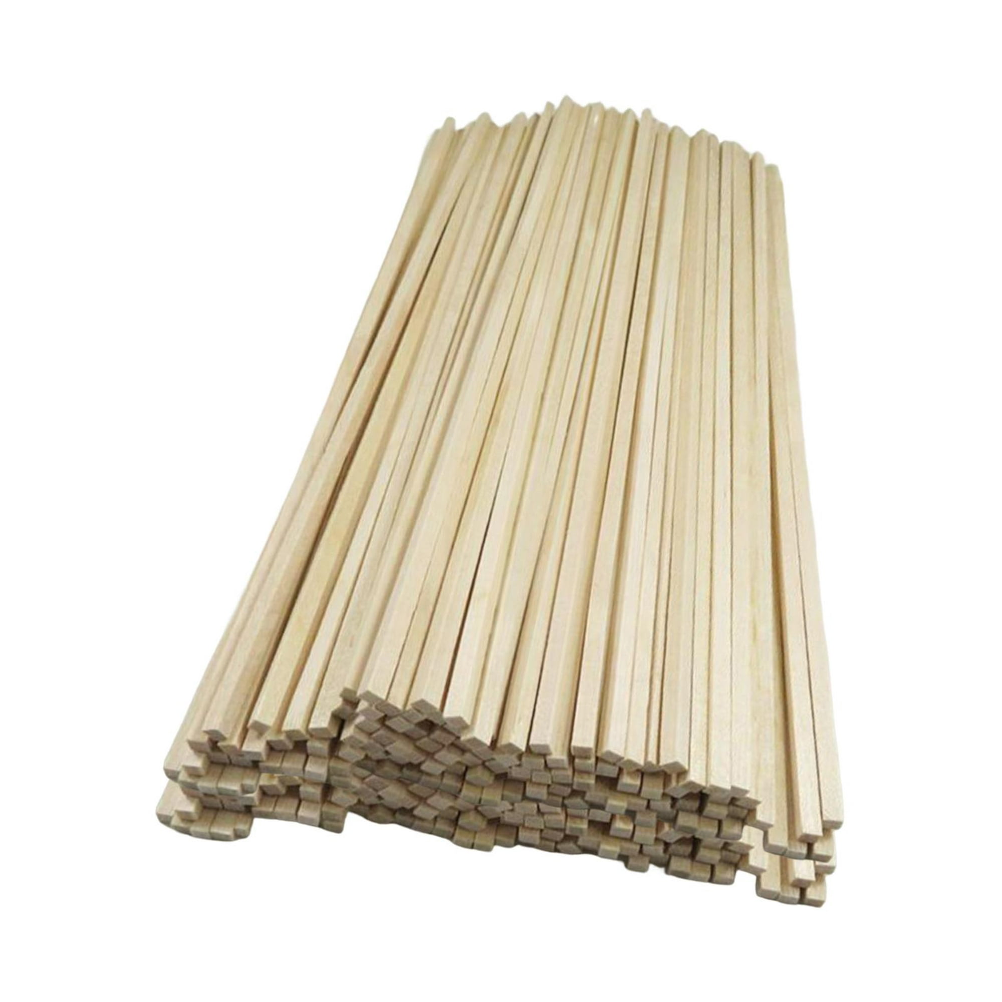 Pllieay 100 palitos de bambú, tiras de madera, palos extralargos de madera  para manualidades (15.7 pulgadas de largo x 3/8 pulgadas de ancho)