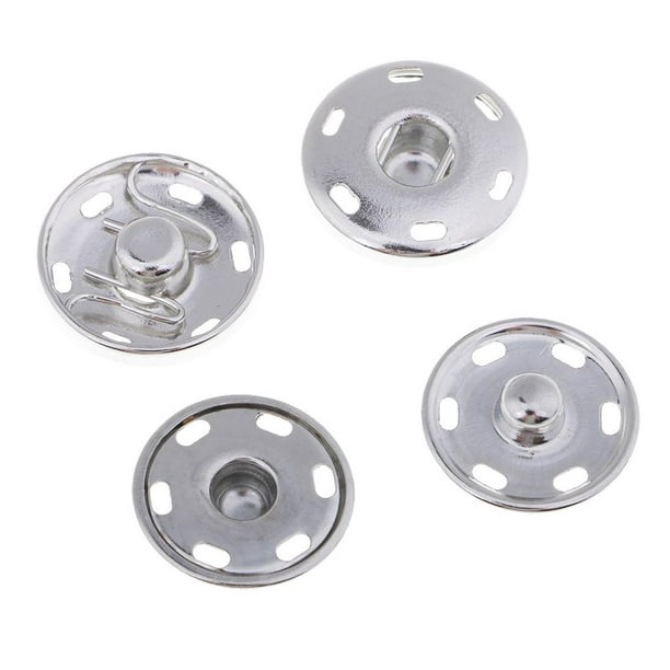 Botones metálicos de presión con remache alto Ø 15 mm (50 set)
