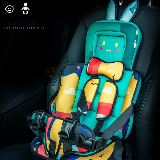 Silla para asiento de bebé, cojín de seguridad portátil para coche, colchón  transpirable para niños menores de 12 años, estampado de cielo estrellado,  conejo