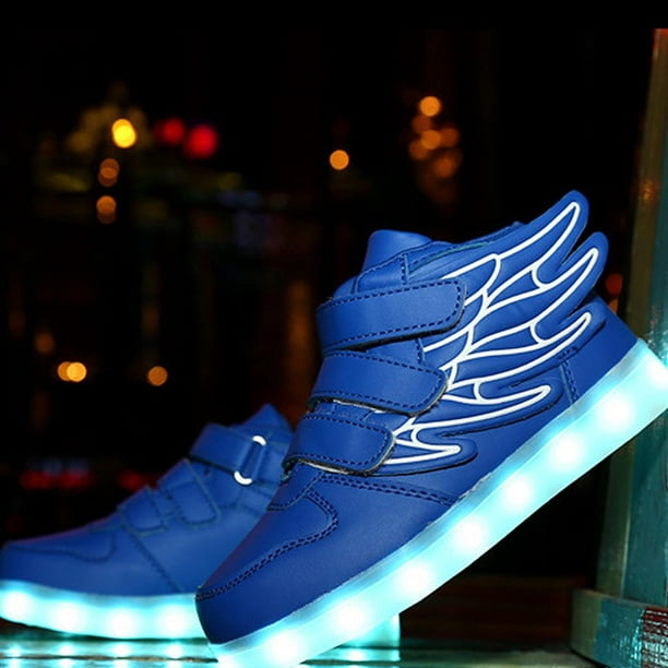 Zapatos Tobillo Alto Luminosos Unisex Adecuado para Accesorios 25 perfke Zapatos LED para niños | Walmart línea