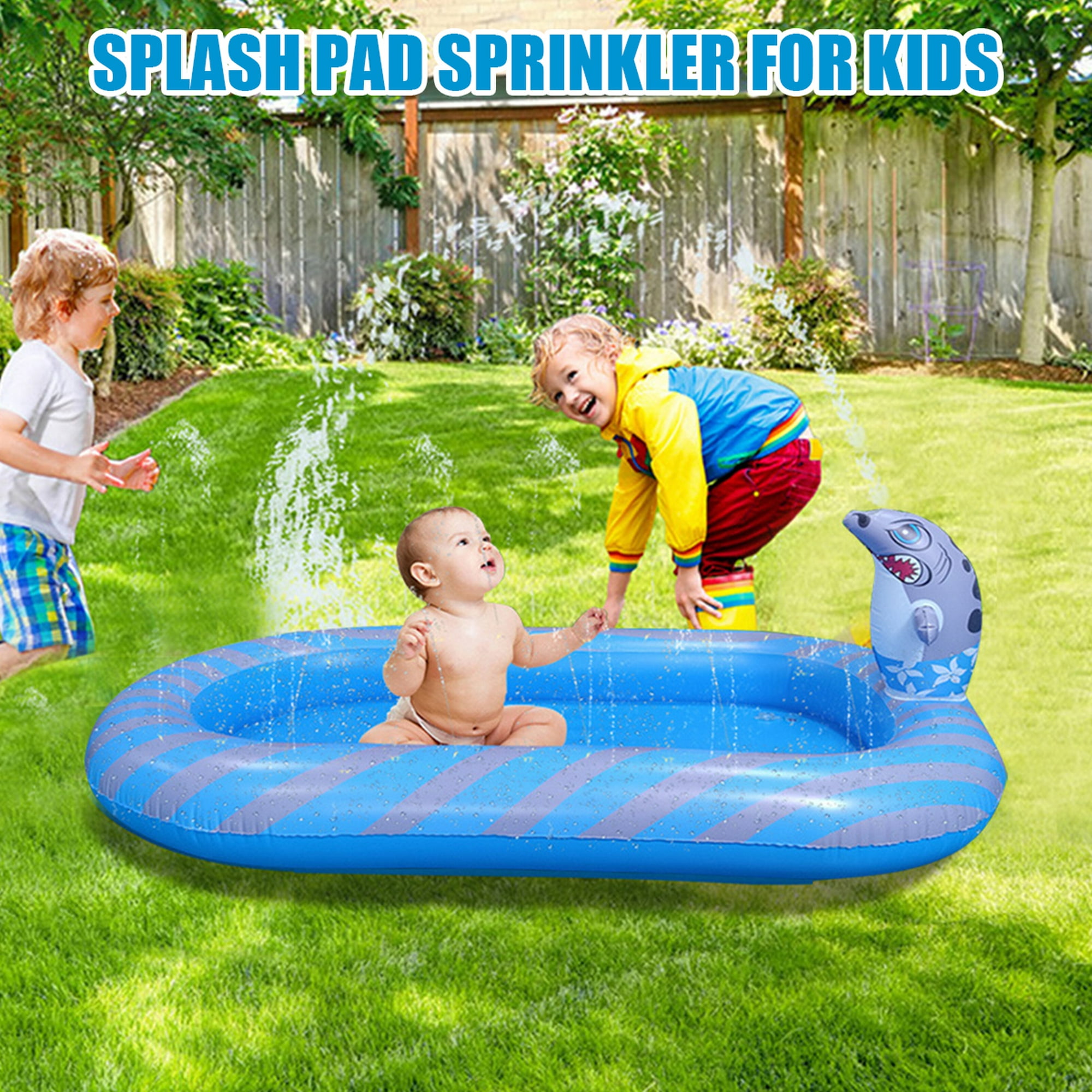 Piscina para bebés con sombra, juego de piscina Sprinkle and Splash, bañera  de pato al aire libre de 39 pulgadas