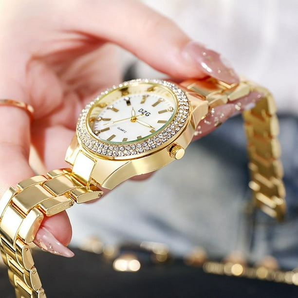 Relojes De Pulsera Para Mujer, Relojes De Diamantes De Cristal, Reloj De Acero  Inoxidable Resistente Al Agua matsuzay AP007365-03