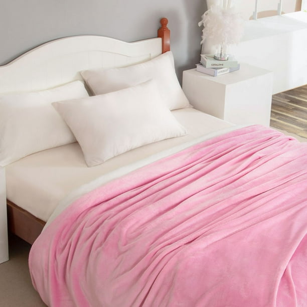 Manta extra suave para cama de Manterol en color rosa estilo juvenil Tamaño  Cama 90cm