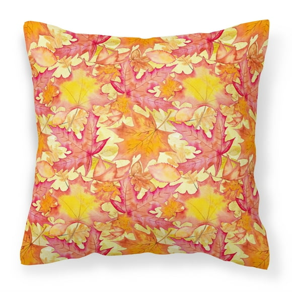 treasures bb7498pw1414 fall leaves watercolor red outdoor canvas pillow multicolor carolines treasures bb7498pw1414