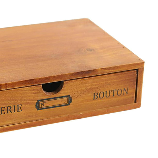 Ciieeo Caja de madera para artesanía, caja de madera para baratijas,  organizador de cajones de plástico, cajas de madera, caja de plástico para
